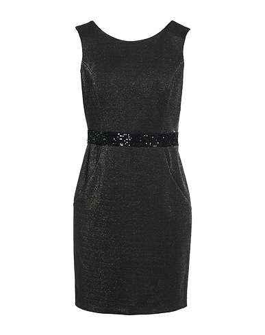 FRACOMINA Short dress Dark brown 86% Polyester, 8% Lurex®, 6% Elastane