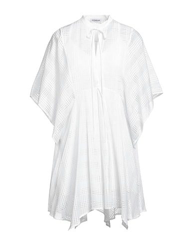 DONDUP Short dress White 100% Cotton