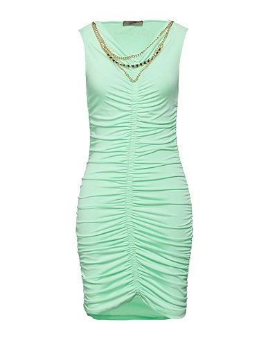 GIL SANTUCCI Vestito corto Verde chiaro Poliestere, Elastan