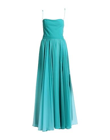 FELEPPA Long dress Emerald green 97% Polyester, 3% Elastane