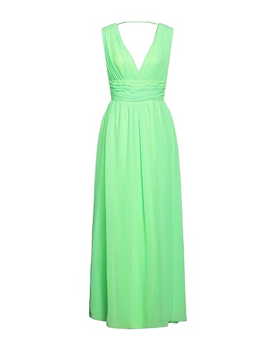 NO SECRETS Long dress Lime green 100% Polyester