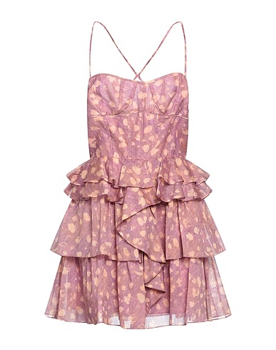 ULLA JOHNSON Short dress Mauve 79% Cotton, 21% Silk