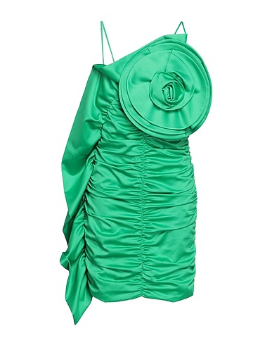 SIMONA CORSELLINI Vestito corto Verde 100% Poliestere, Poliammide, Elastan