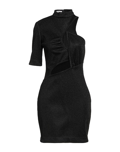 STELLA McCARTNEY One-shoulder dress Black 65% Polyester, 35% Metallic fiber