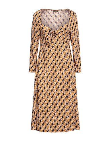 MALÌPARMI Midi dress Camel 81% Polyamide, 19% Elastane