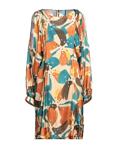 MANILA GRACE Short dress Beige 100% Viscose