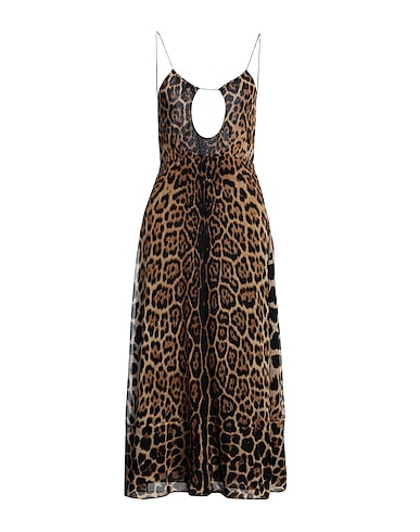 SAINT LAURENT Long dress Sand 100% Wool