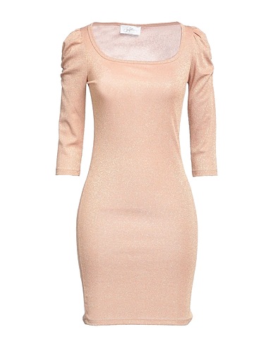 SOALLURE Short dress Sand 67% Viscose, 15% Polyester, 15% Polyamide, 3% Elastane