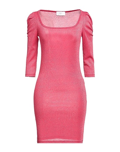 SOALLURE Short dress Fuchsia 67% Viscose, 15% Polyester, 15% Polyamide, 3% Elastane
