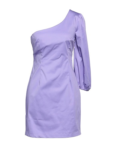 SOALLURE One-shoulder dress Lilac 98% Cotton, 2% Elastane