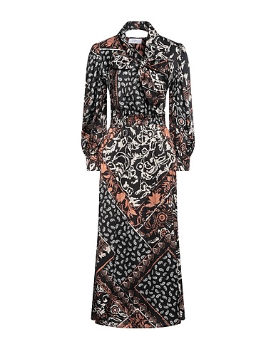 SOALLURE Long dress Black 100% Polyester, Viscose
