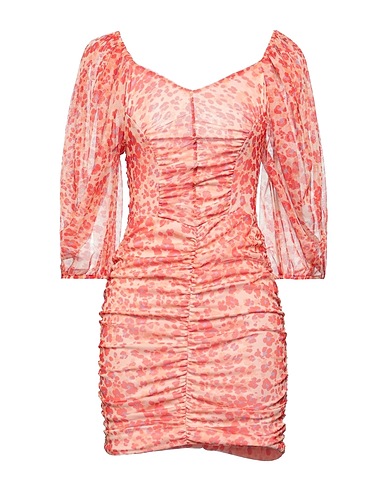SOALLURE Short dress Coral 100% Polyester