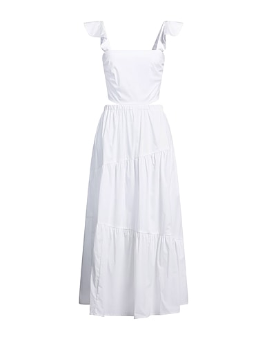SOALLURE Midi dress White 71% Cotton, 25% Polyamide, 4% Elastane