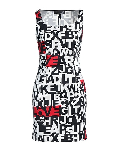 LOVE MOSCHINO Short dress White 97% Cotton, 3% Elastane