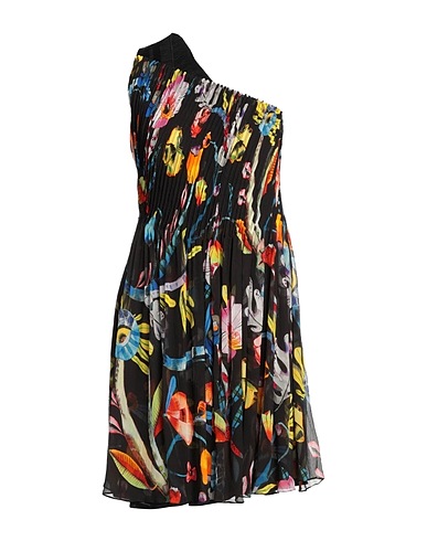 GIORGIO ARMANI Midi dress Black 100% Mulberry silk, Cotton, Viscose