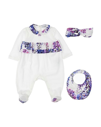 DOLCE&GABBANA Baby accessories set White 50% Modal, 50% Cotton