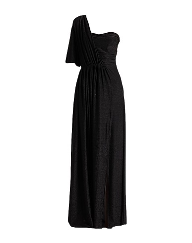KOCCA Long dress Black 62% Viscose, 16% Polyamide, 16% Metallic Polyester, 6% Elastane