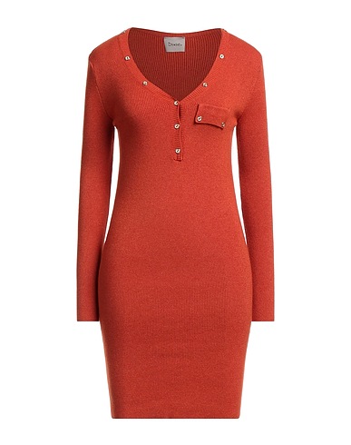 DIXIE Short dress Rust 50% Viscose, 27% Polyester, 23% Polyamide