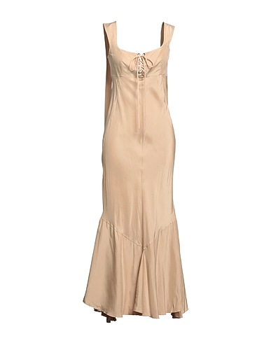 SPORTMAX Long dress Beige 100% Silk