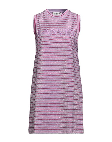 LANVIN Short dress Mauve 79% Viscose, 8% Elastane, 7% Polyamide, 6% Polyester, Cotton