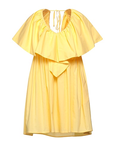 JIJIL Vestito corto Giallo pastello 97% Cotone, 3% Elastan
