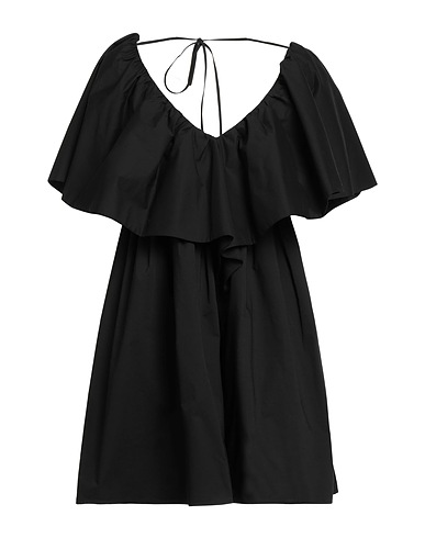 JIJIL Vestito corto Nero 97% Cotone, 3% Elastan