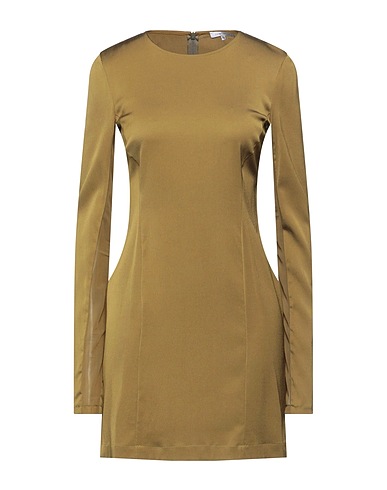 PATRIZIA PEPE Short dress Military green 99% Viscose, 1% Elastane, Polyester