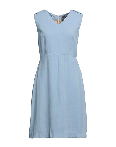 LORENA ANTONIAZZI Vestito midi Celeste 53% Viscosa, 47% Canapa