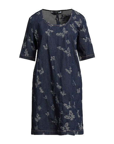LOVE MOSCHINO Denim dress Blue 98% Cotton, 2% Elastane
