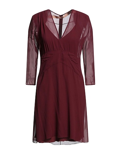 N°21 Short dress Burgundy 100% Silk