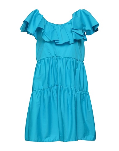 SOALLURE Vestito corto Azzurro 71% Cotone, 25% Poliammide, 4% Elastan