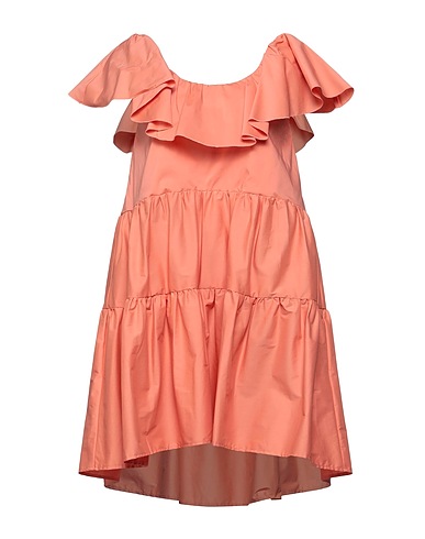 SOALLURE Short dress Salmon pink 71% Cotton, 25% Polyamide, 4% Elastane