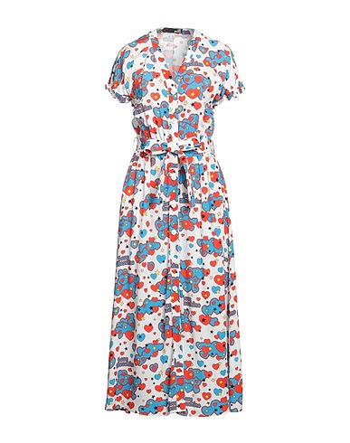 LOVE MOSCHINO Long dress White 100% Viscose