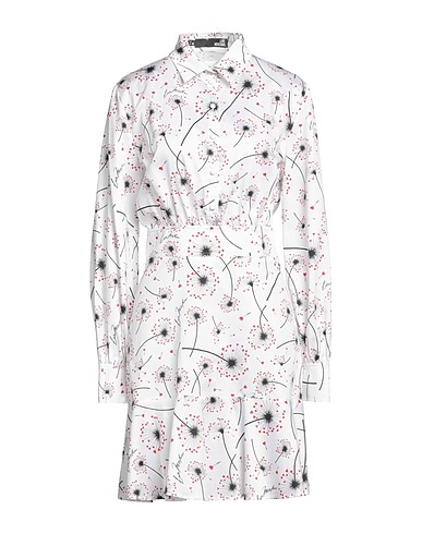 LOVE MOSCHINO Vestito chemisier Bianco 100% Cotone
