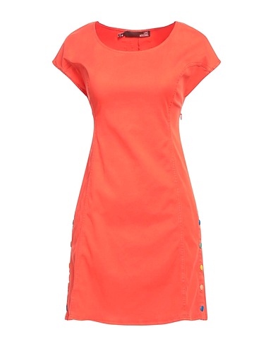 LOVE MOSCHINO Short dress Orange 67% Cotton, 29% Lyocell, 4% Elastane