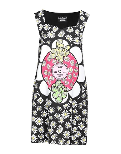 BOUTIQUE MOSCHINO Short dress Black 96% Polyester, 4% Elastane