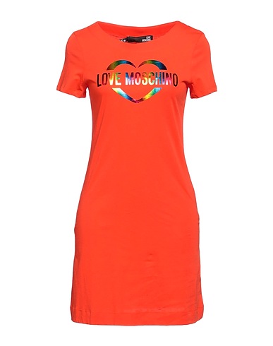 LOVE MOSCHINO Short dress Orange 100% Cotton