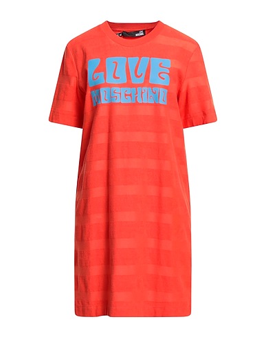 LOVE MOSCHINO Short dress Orange 100% Cotton