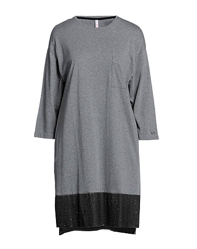 SUN 68 Short dress Grey 100% Cotton