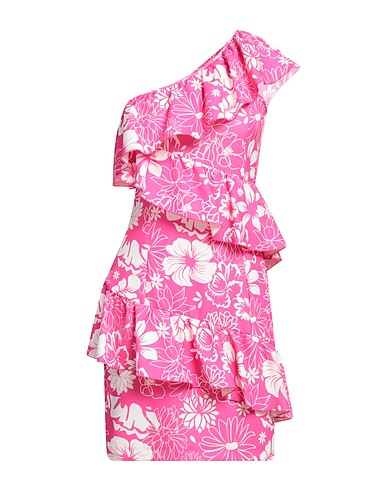 ALESSIA SANTI One-shoulder dress Fuchsia 88% Polyester, 12% Elastane