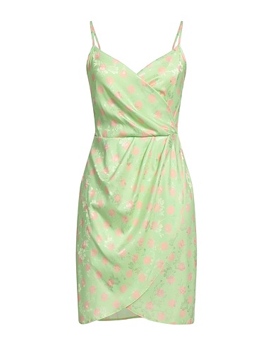 CLOSET Short dress Green 97% Polyester, 3% Elastane