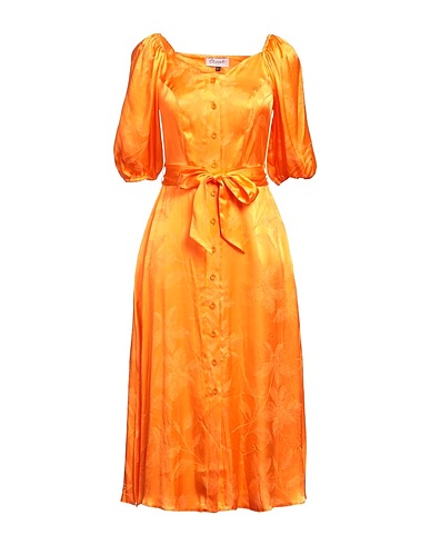 CLOSET Midi dress Orange 100% Viscose