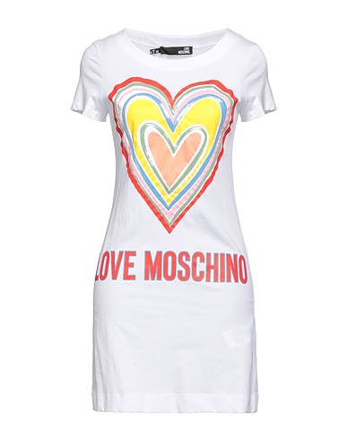 LOVE MOSCHINO Short dress White 100% Cotton