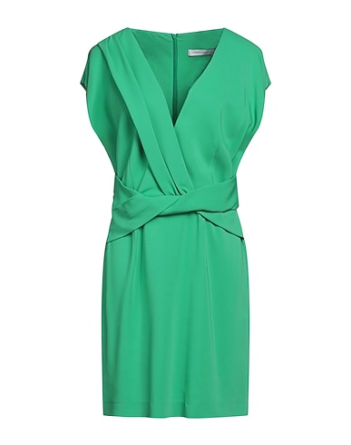 SIMONA CORSELLINI Vestito corto Verde 96% Viscosa, 4% Elastan