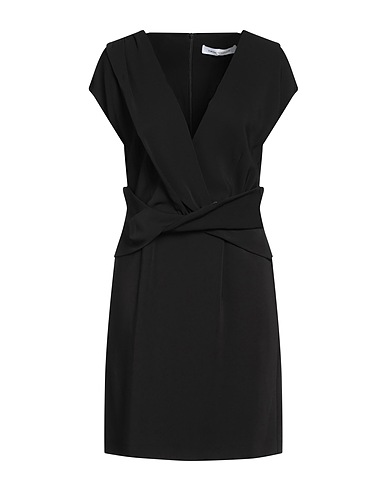 SIMONA CORSELLINI Short dress Black 96% Viscose, 4% Elastane