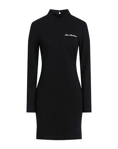 LOVE MOSCHINO Short dress Black 95% Cotton, 5% Elastane