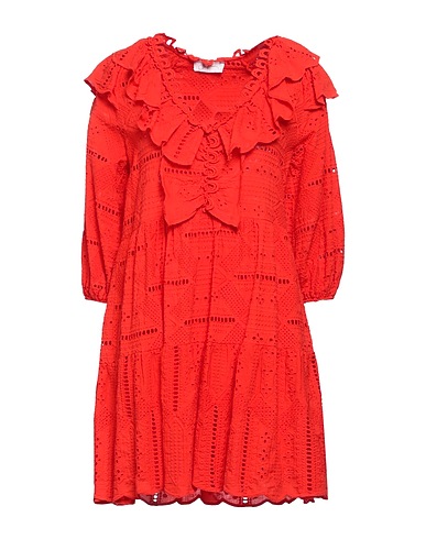 SOALLURE Short dress Coral 100% Cotton
