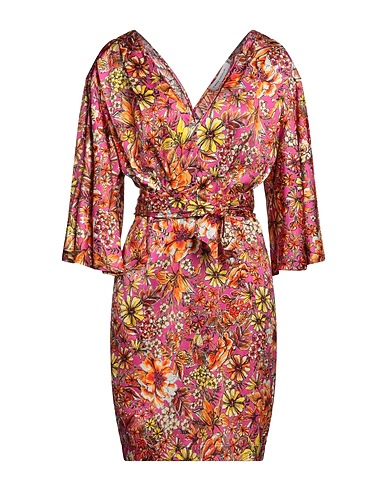 SIMONA CORSELLINI Short dress Fuchsia 97% Viscose, 3% Elastane