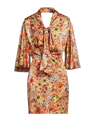 SIMONA CORSELLINI Short dress Apricot 97% Viscose, 3% Elastane
