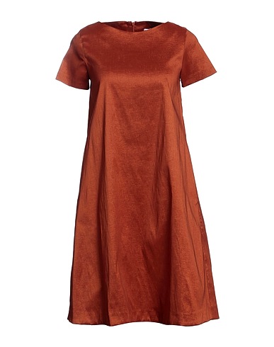 ROSSOPURO Vestito corto Ruggine 64% Poliestere, 33% Nylon, 3% Elastan
